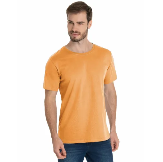 Camiseta de Algodão Premium Mostarda