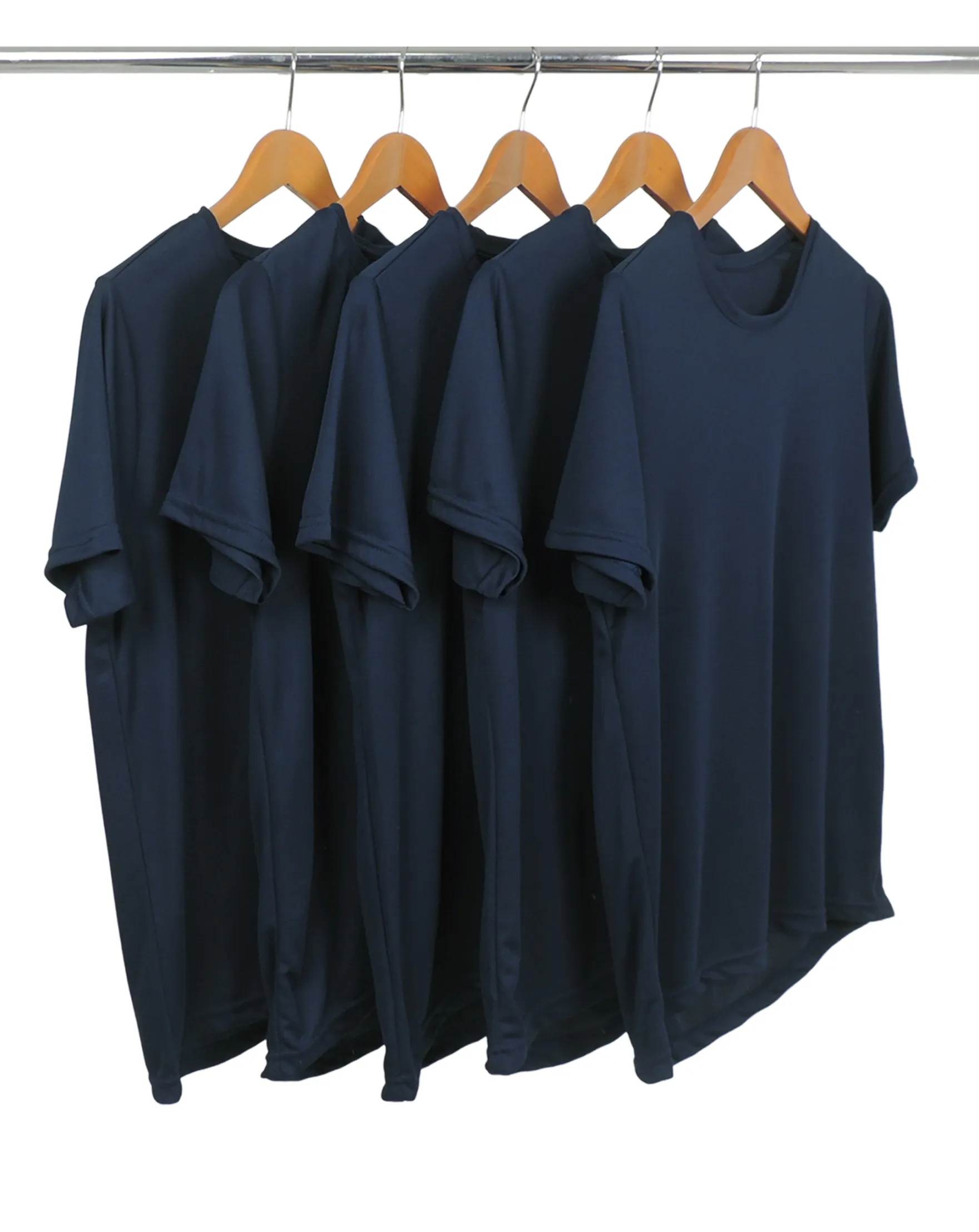KIT 5 Camisetas Dry Fit Azul Marinho Proteção UV 30+