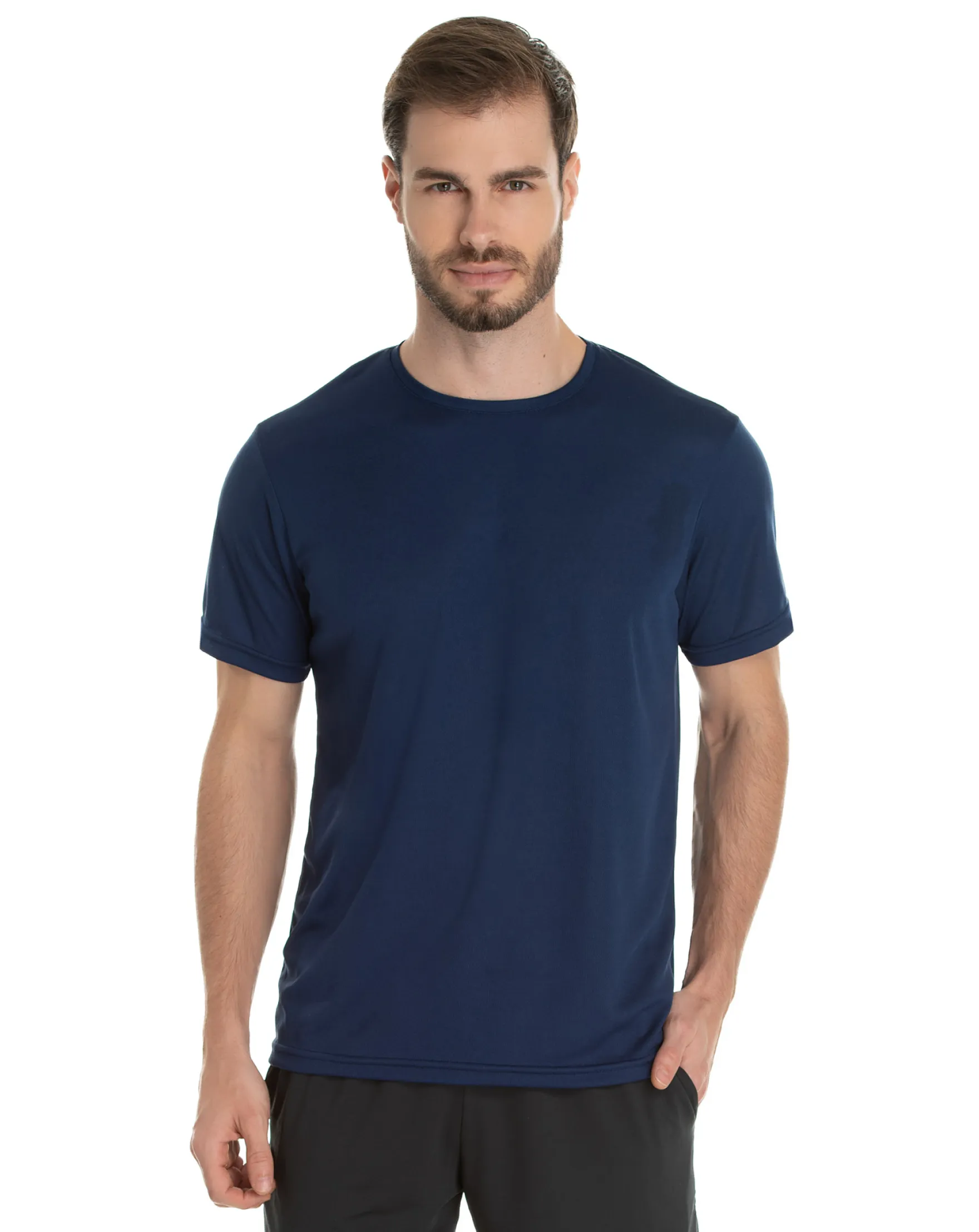 Camiseta Dry Fit Azul Marinho Proteção UV 30+