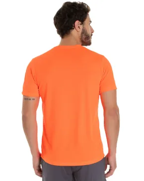 Camiseta Dry Fit Laranja Fluorescente Proteção UV 30+