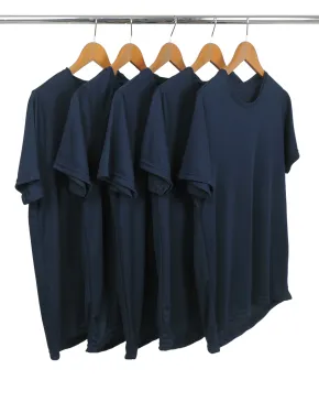 KIT 5 Camisetas Dry Fit Azul Marinho Proteção UV 30+