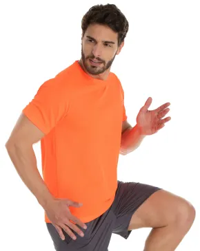 KIT 5 Camisetas Dry Fit Laranja Fluorescente Proteção UV 30+