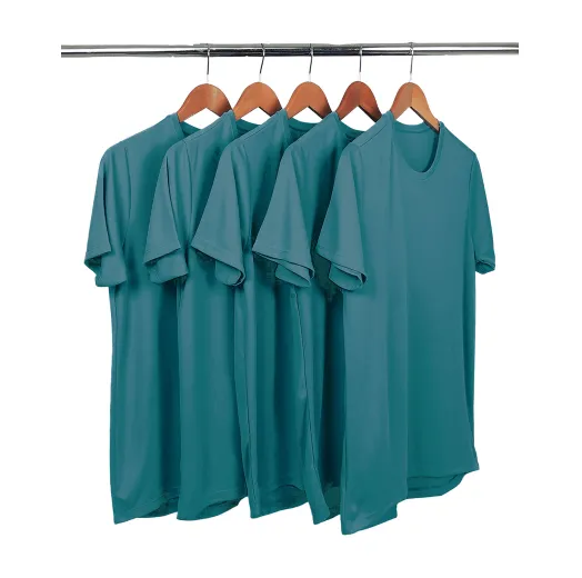 KIT 5 Camisetas Dry fit Verde Imperial Proteção UV 30+