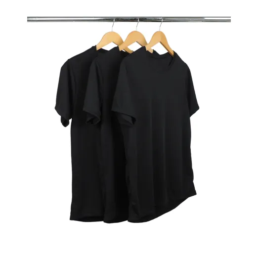 Kit 3 Camisetas Masculinas Dry Fit Preta Proteção UV 30+