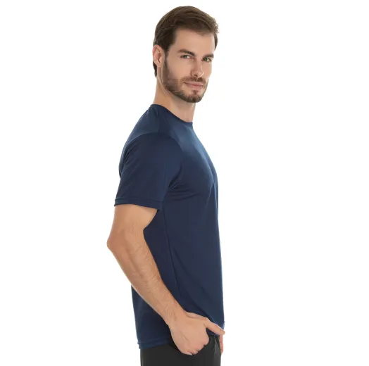 KIT 5 Camisetas Dry Fit Azul Marinho Proteção UV 30+