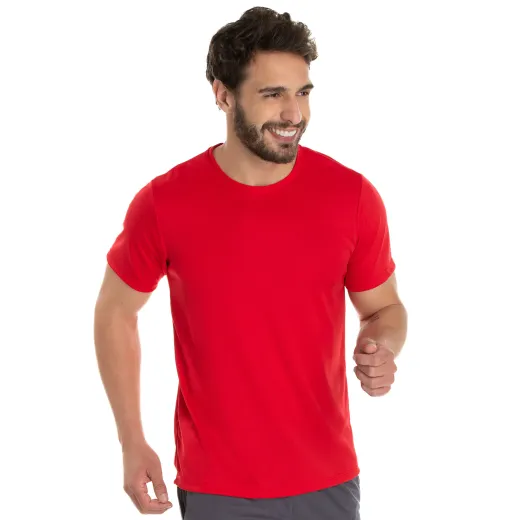 Camiseta Dry Fit Vermelha Proteção UV 30+