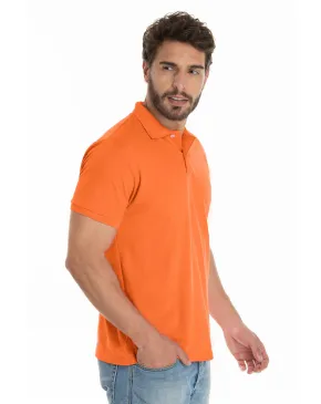 KIT 5 Camisas Polo Piquet Masculina Laranja