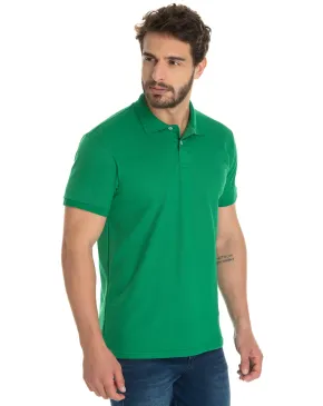 Camisa Polo Piquet Masculina Verde Bandeira