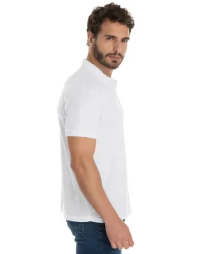 KIT 5 Camisas Polo Piquet Masculina Branca