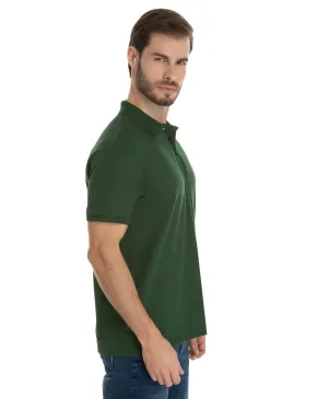 KIT 5 Camisas Polo Piquet Masculina Verde Musgo