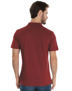 Camisa Polo Piquet Masculina Bordô