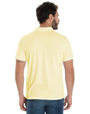 KIT 5 Camisas Polo Piquet Masculina Amarelo Claro