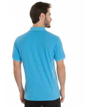 Camisa Polo Piquet Masculina Azul Clara