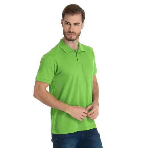 KIT 5 Camisas Polo Piquet Masculina Verde Limão