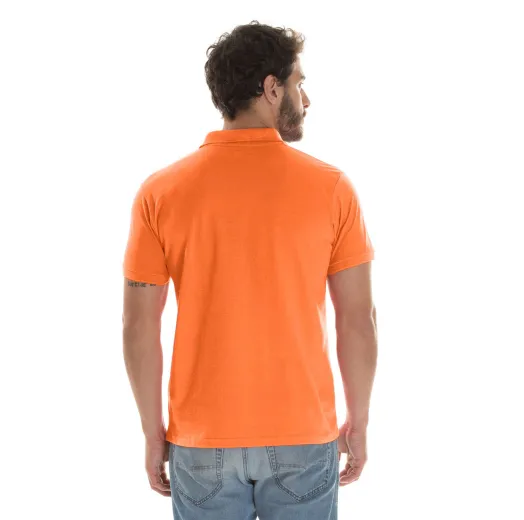 Camisa Polo Piquet Masculina Laranja