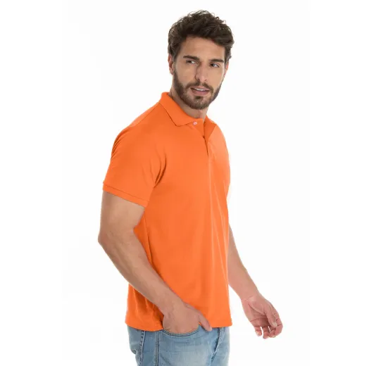 KIT 5 Camisas Polo Piquet Masculina Laranja