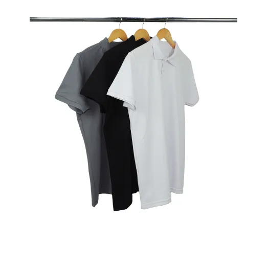 Kit 3 Camisas Polo Piquet Masculinas 2