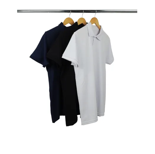 Kit 3 Camisas Polo Piquet Masculinas 13