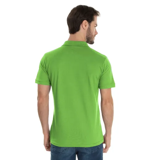 KIT 5 Camisas Polo Piquet Masculina Verde Limão