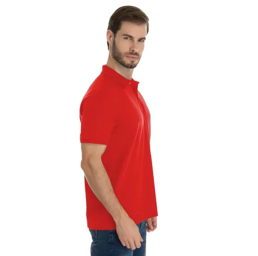 KIT 5 Camisas Polo Piquet Masculina Vermelha