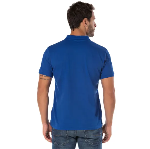 Camisa Polo Piquet Masculina Azul Royal