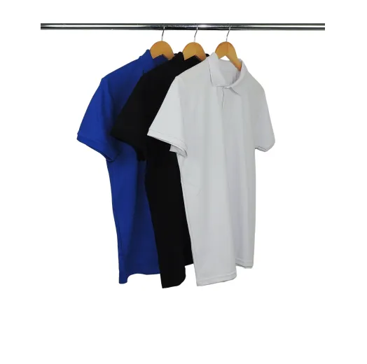 Kit 3 Camisas Polo Piquet Masculinas 7