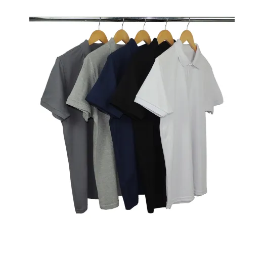Kit 5 Camisas Polo Piquet Masculinas 11