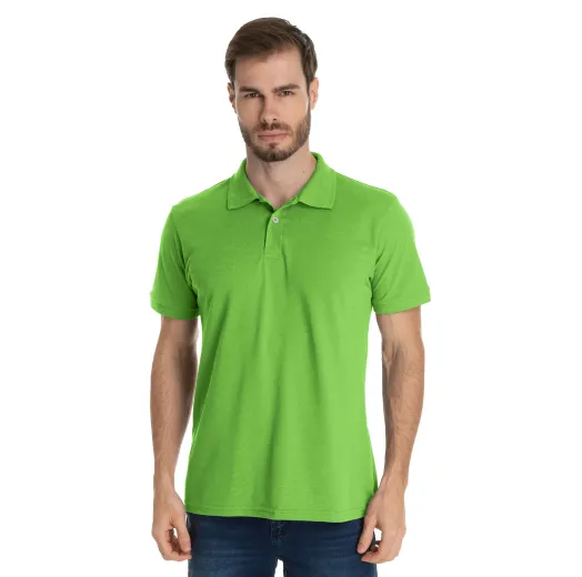 Camisa Polo Piquet Masculina Verde Limão 