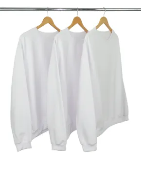 Kit 3 Blusões de Moletom Feminino Branco