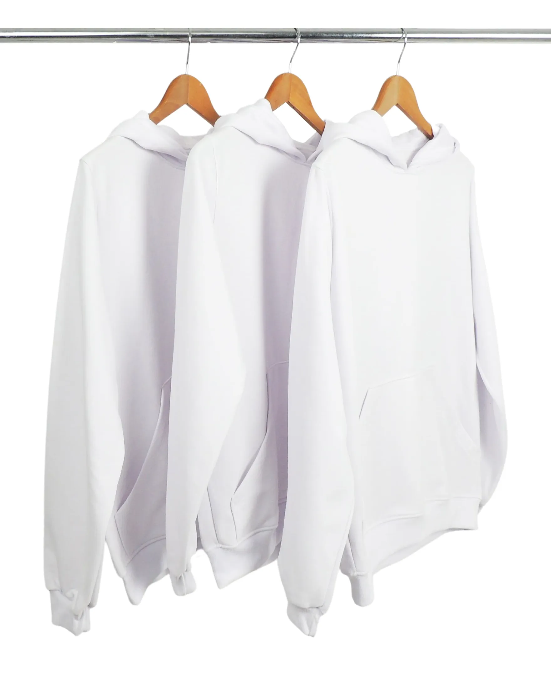 Kit 3 Moletons Canguru com Capuz Branco