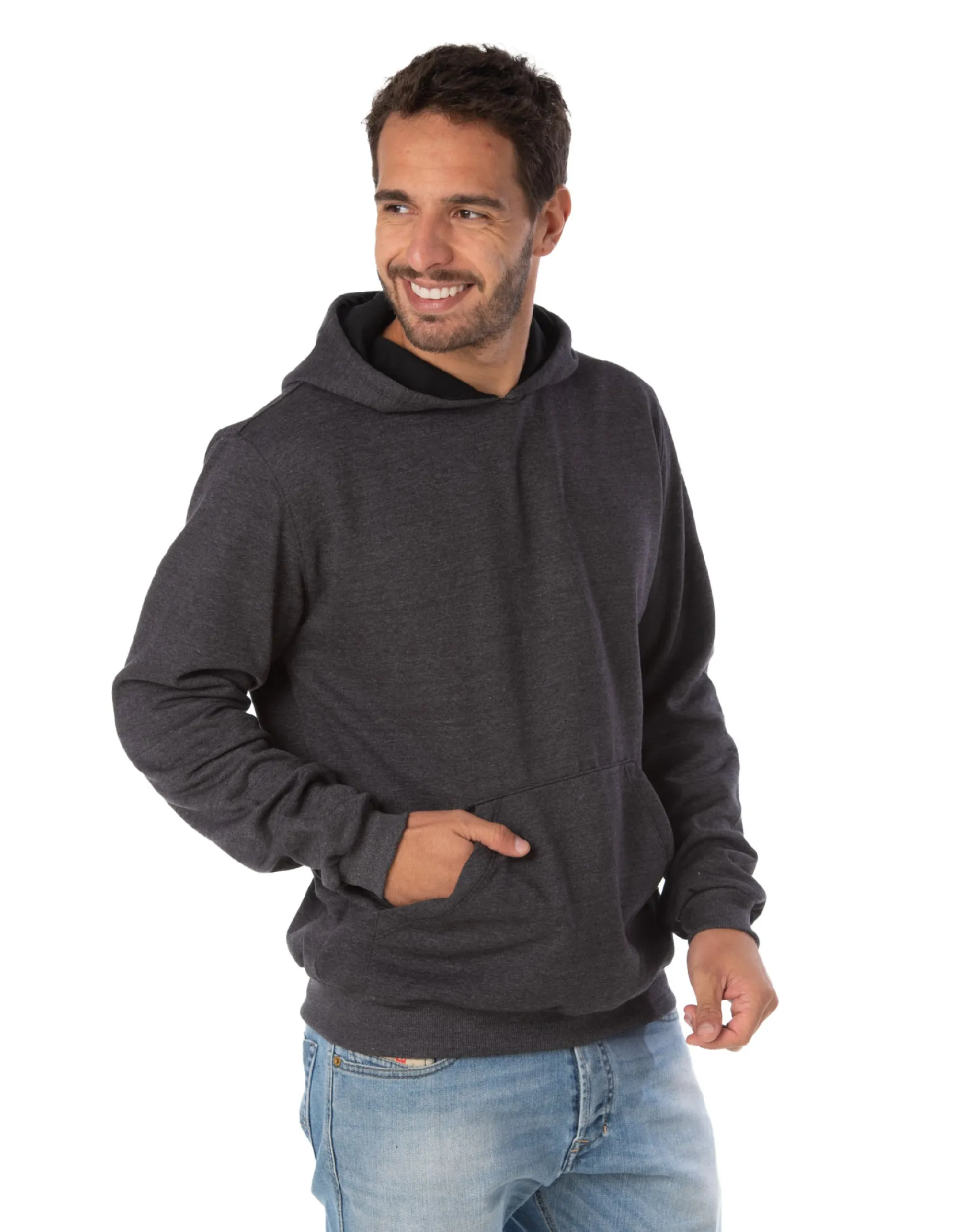 Kit 3 Moletons Canguru com Capuz Preto Mescla