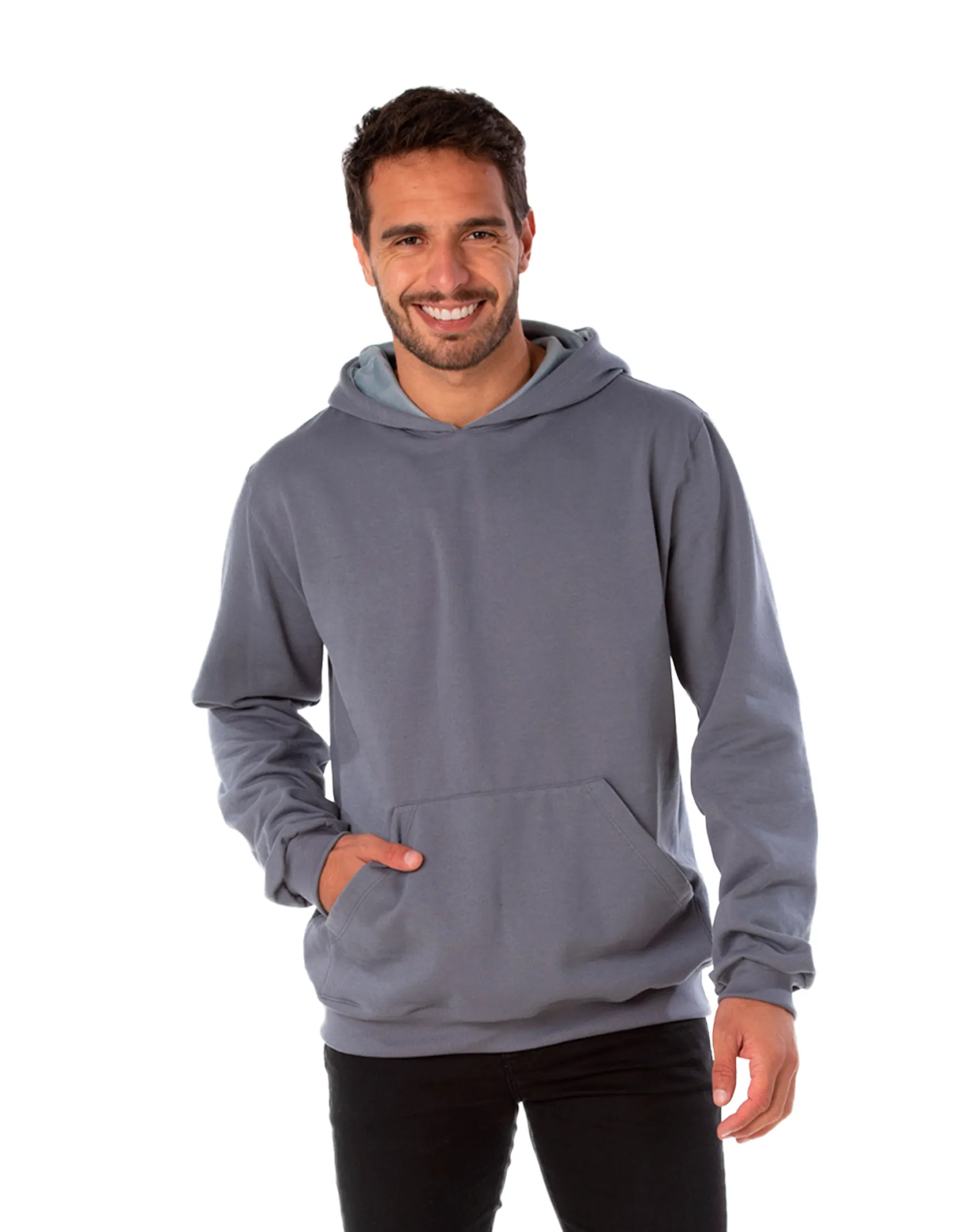 Kit 3 Moletons Canguru com Capuz Cinza Chumbo