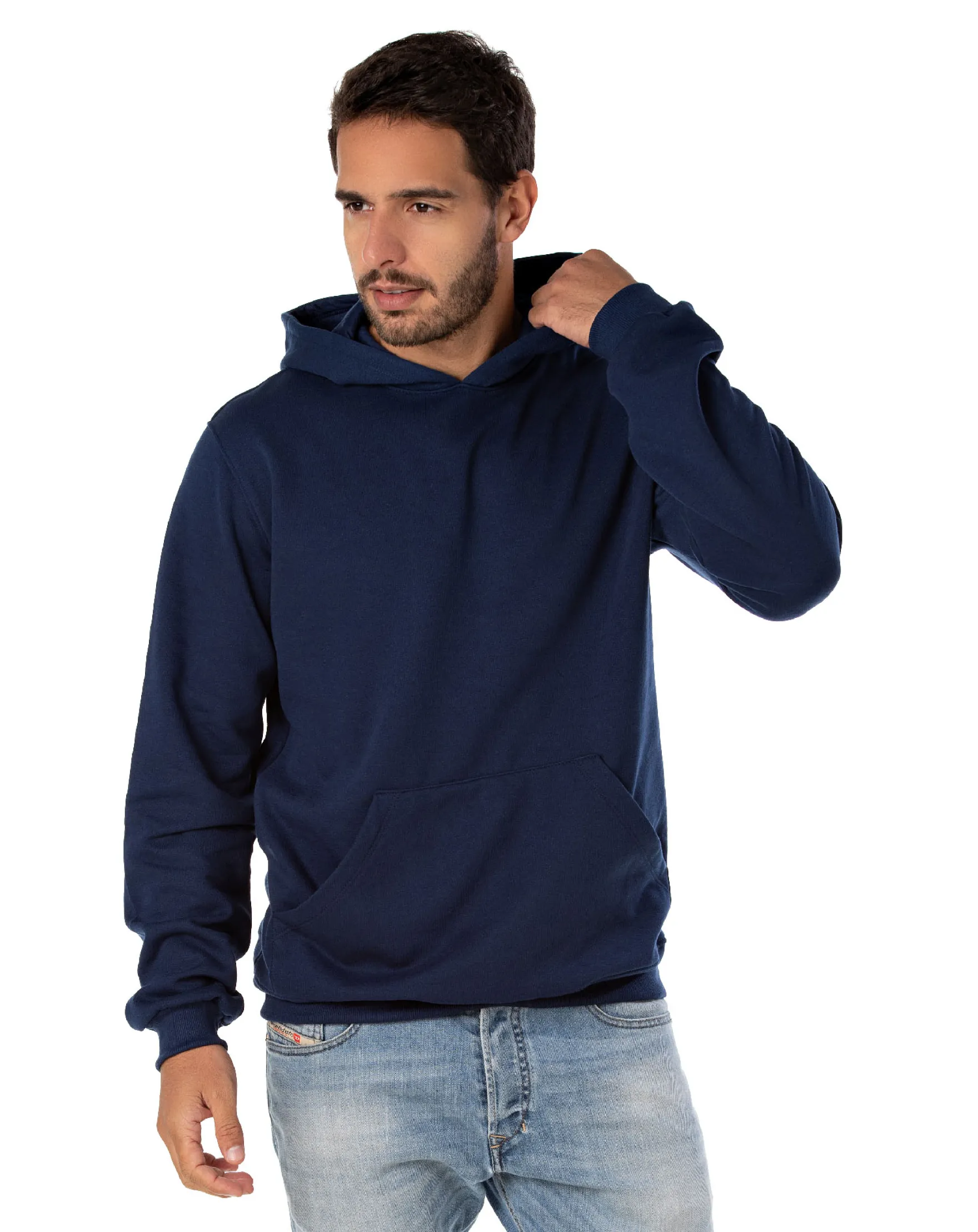 Moletom Canguru com Capuz Azul Marinho
