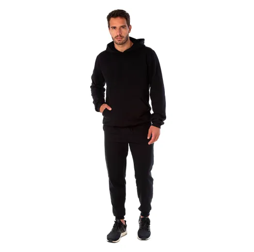 Conjunto Moletom Masculino com Capuz Preto 01