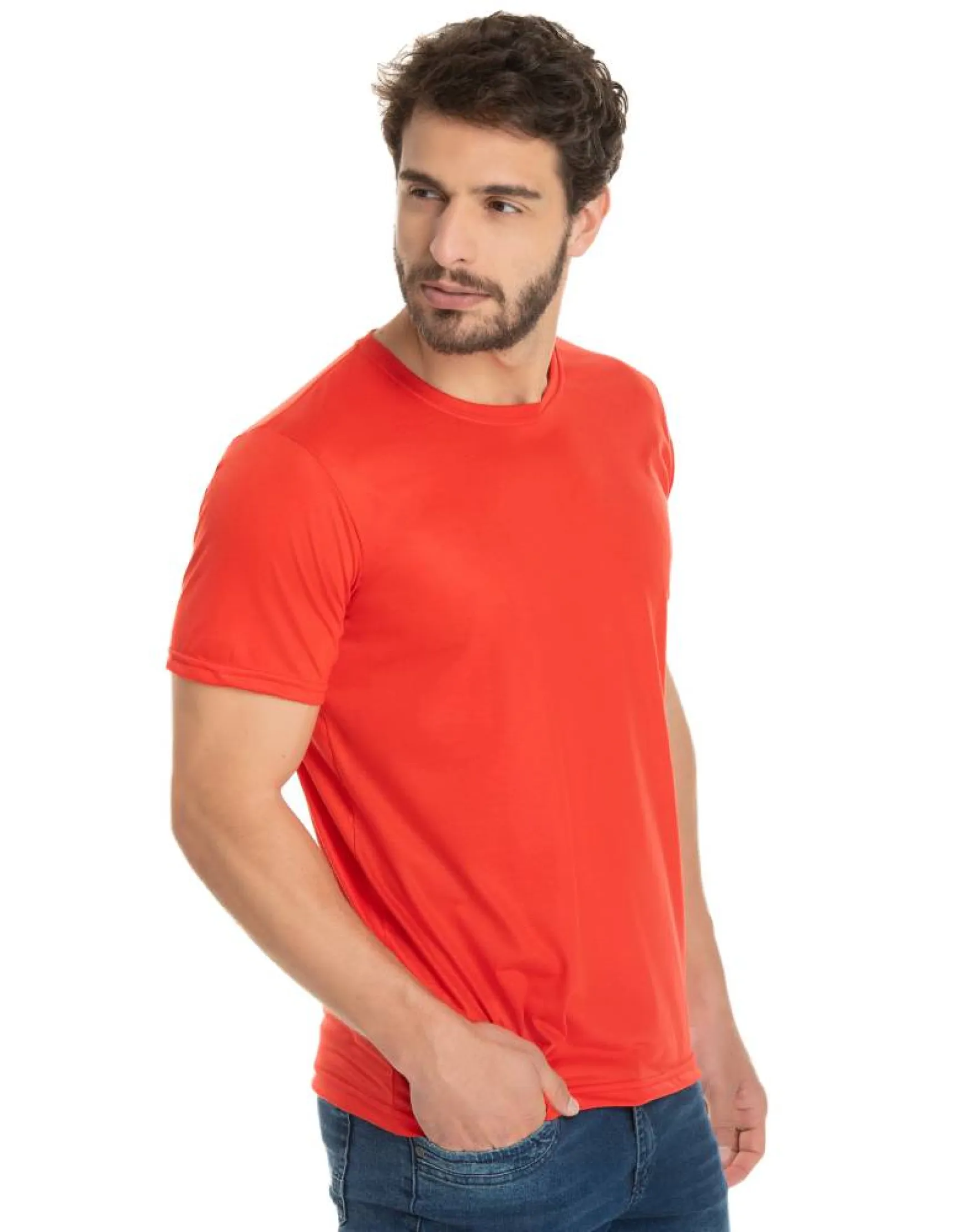 Camiseta de Poliéster/Sublimática Vermelha