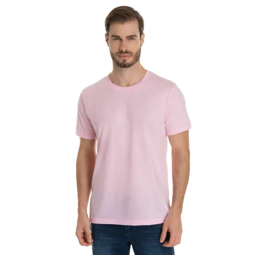 Camiseta de Poliéster/Sublimática Rosa Claro