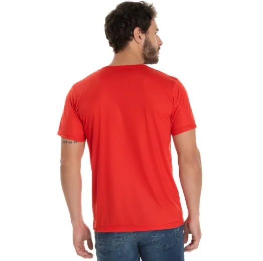 Camiseta de Poliéster/Sublimática Vermelha