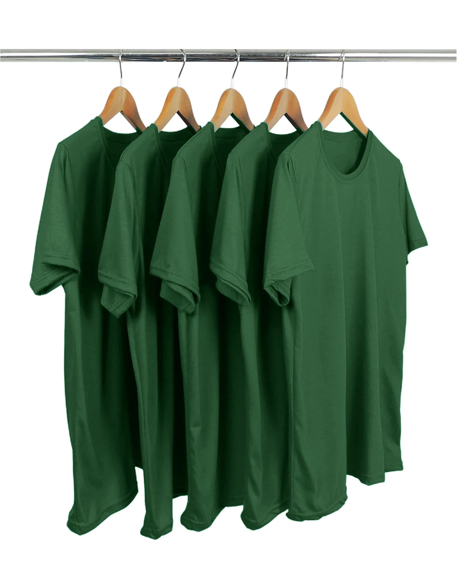 Kit 5 Camisetas PV / Malha Fria Verde Musgo