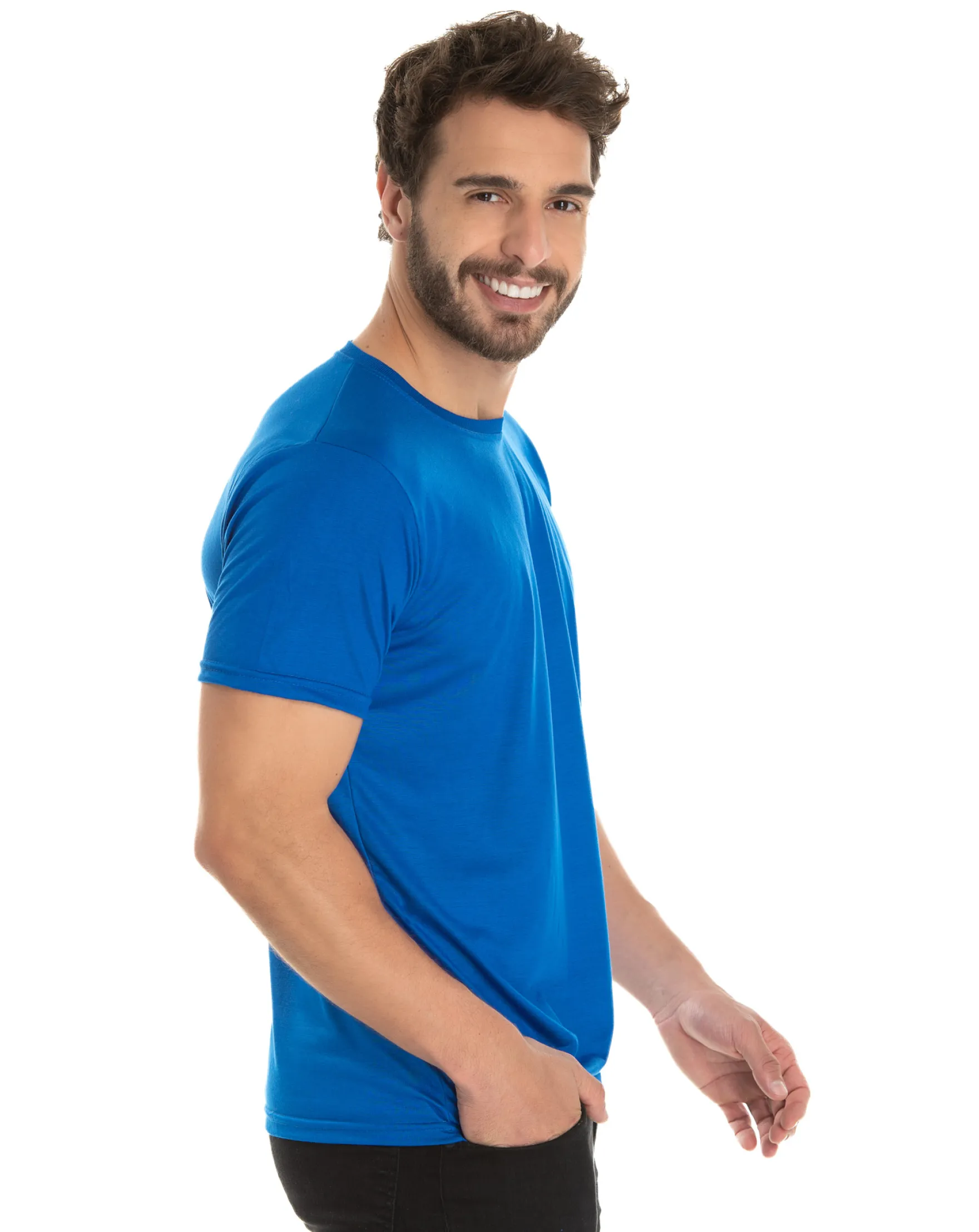 Camiseta de Poliéster/Sublimática Azul Royal