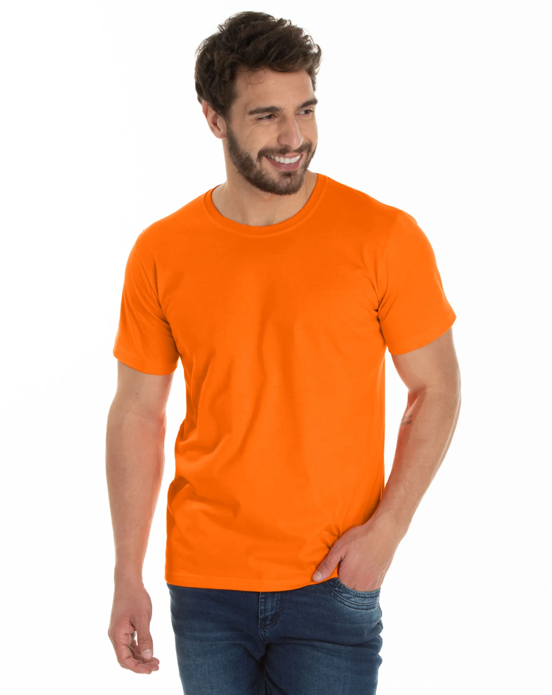 Camiseta Pv / Malha Fria Laranja