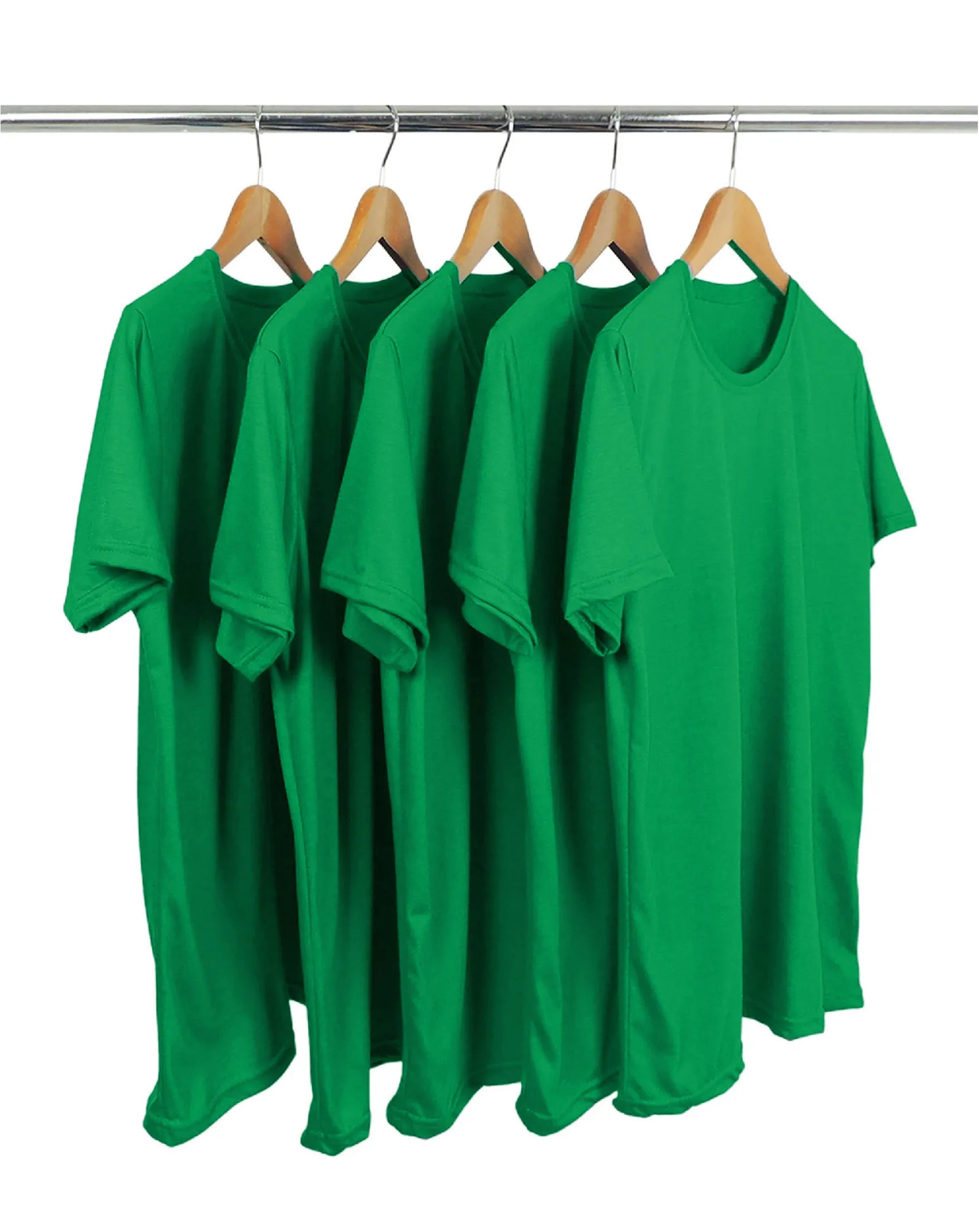 KIT 5 Camisetas de Poliéster/Sublimática Verde Bandeira