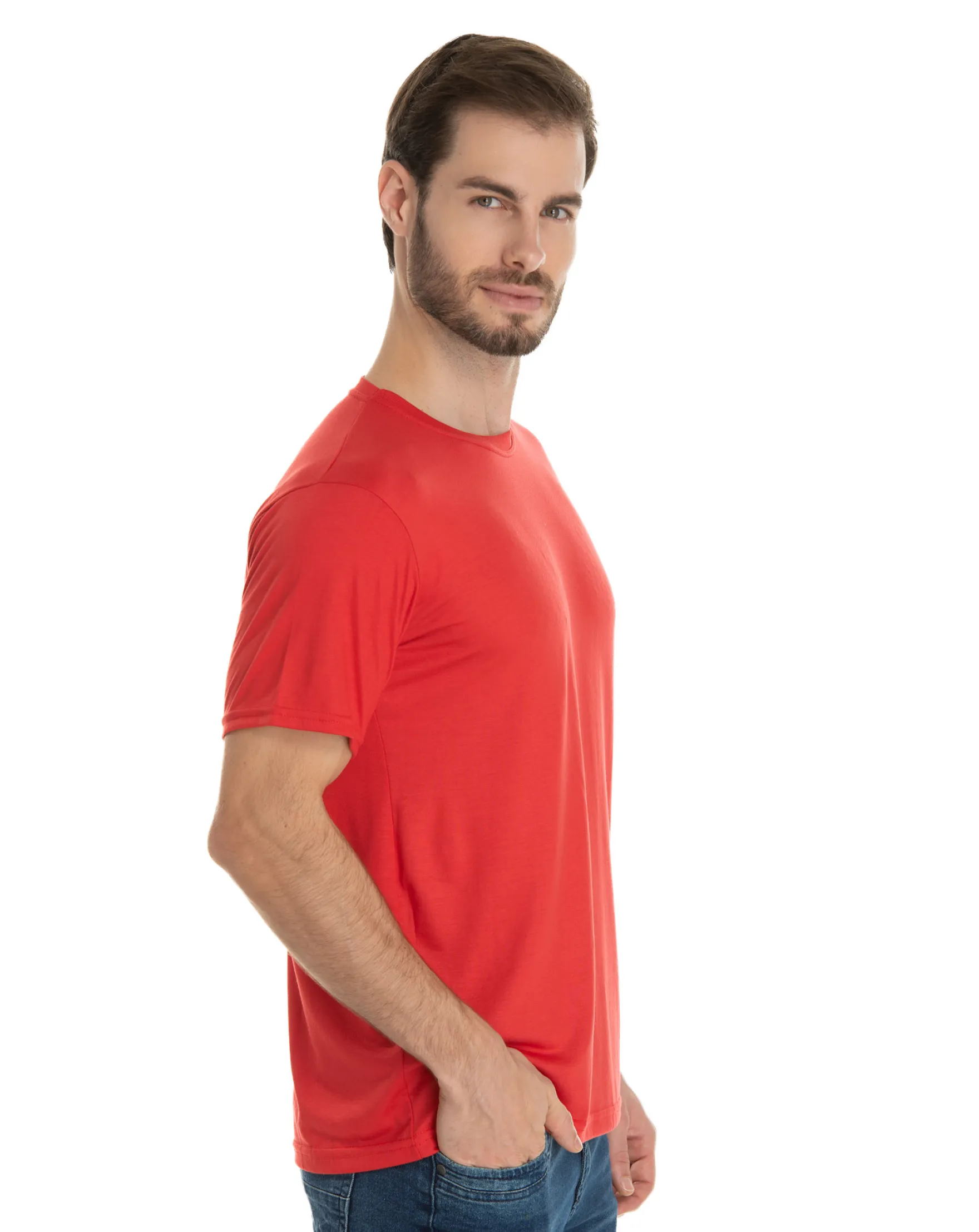Kit 5 Camisetas PV / Malha Fria Vermelha