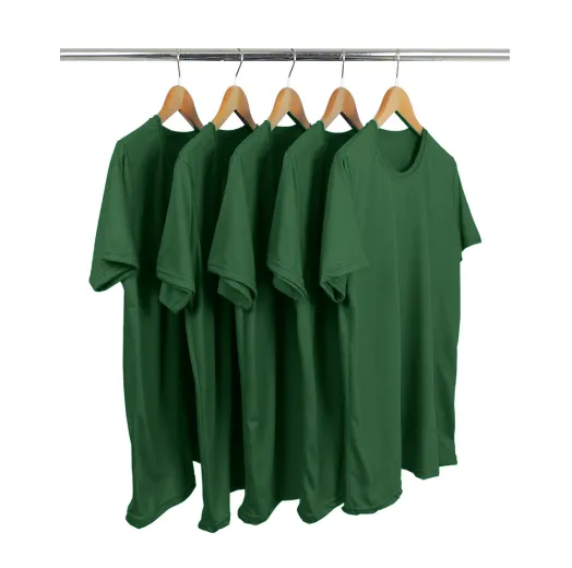 Kit 5 Camisetas PV / Malha Fria Verde Musgo