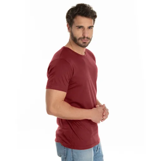 Camiseta Pv / Malha Fria Bordô