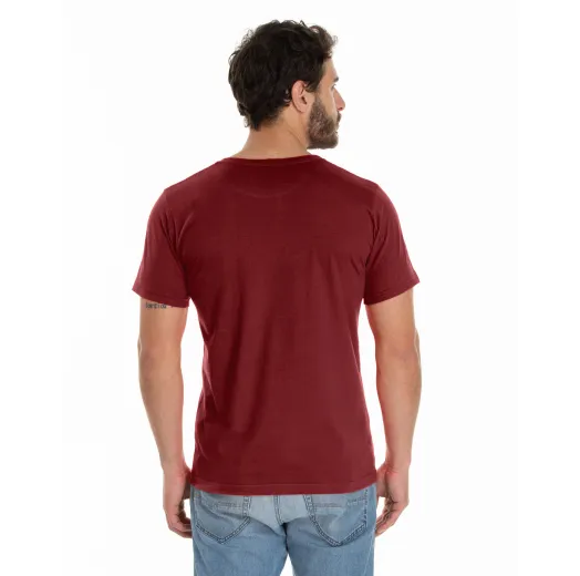 Kit 5 Camisetas Pv / Malha Fria Bordô