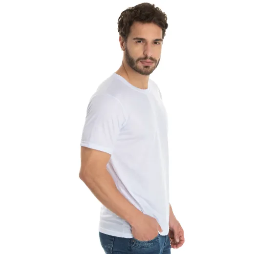 Kit 5 Camisetas PV / Malha Fria Branca