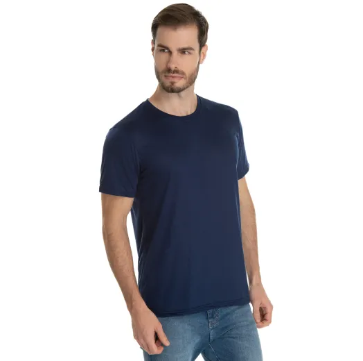Camiseta PV / Malha Fria Azul Marinho