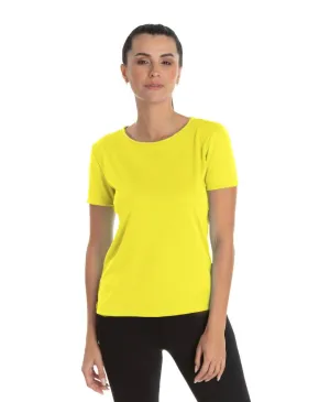Camiseta Feminina Dry Fit Verde Lima Proteção UV 30+