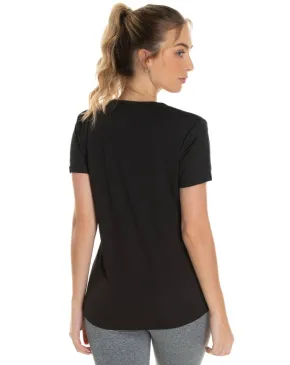 Camiseta Feminina Dry Fit Preta Proteção UV 30+