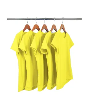 KIT 5 Camisetas Femininas Dry Fit Verde Lima Proteção UV 30+